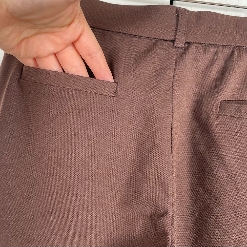 ZTN Stretchy Dress Pants Trousers Womens S Brown Straight Slacks Business Office - Picture 11 of 16